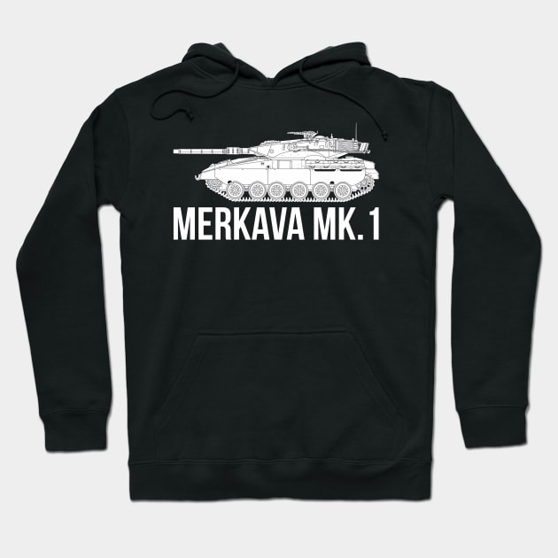 Merkava Mk.1 Israeli main battle tank Hoodie by FAawRay